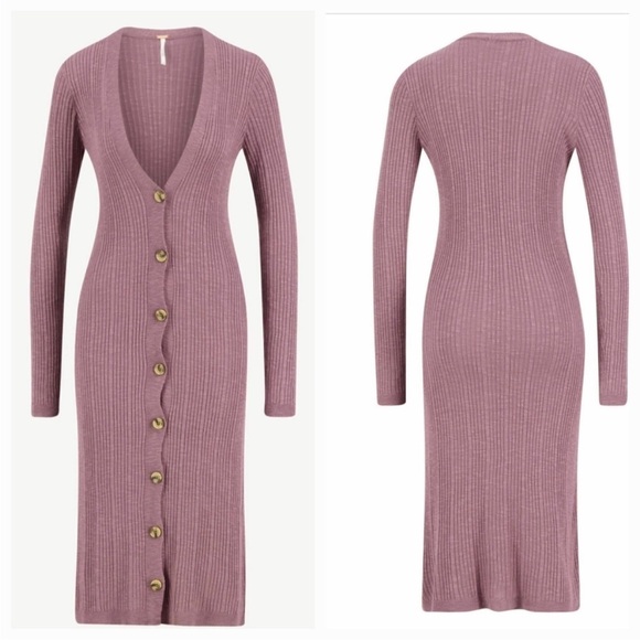 Free People Dresses & Skirts - Free People | Date Night Longline Cardi in Roan Rouge Size XS NWT